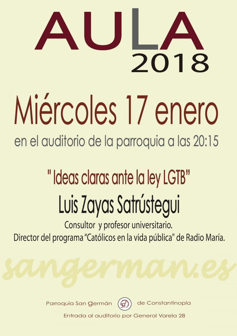 Luis Zayas habla de la ley LGTB en el Aula San Germán