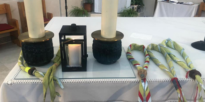 Luz de la Paz de Belen dic 24 altar