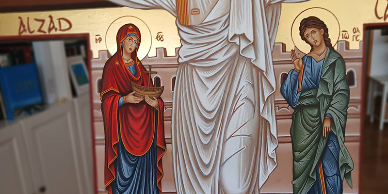 Cruz peregrina virgen
