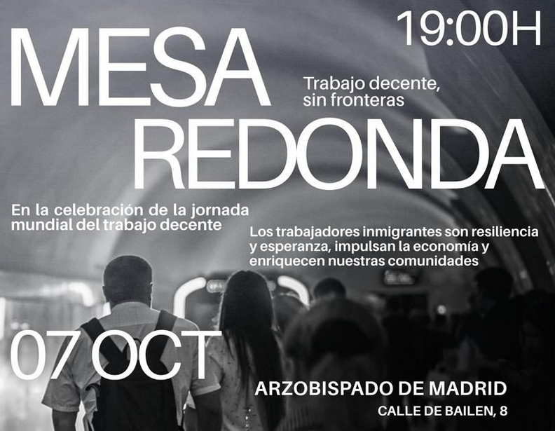 Screenshot 2025 10 06 at 12 10 56 Archidiocesis de Madrid La iniciativa Iglesia por el Trabajo Decente y el secretariado diocesano de Pastoral del Trabajo organiza una mesa redonda sobre Un trabajo decente sin fronteras