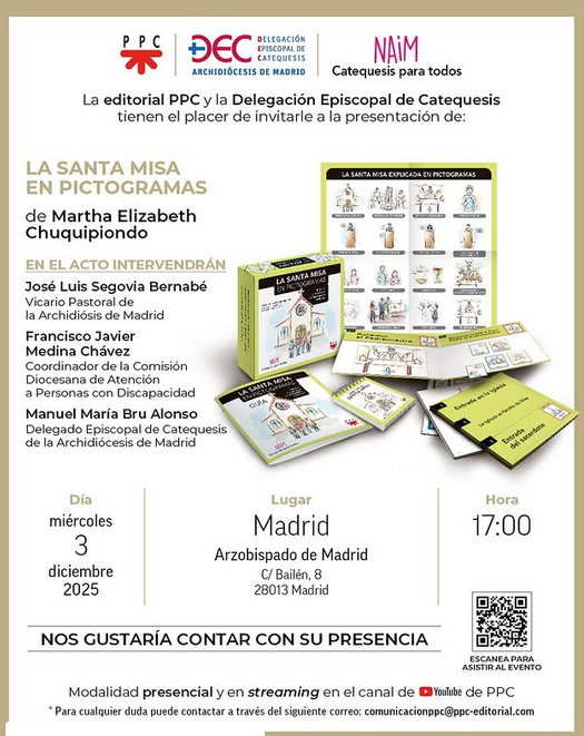 Screenshot 2025 12 01 at 13 42 59 Archidiocesis de Madrid El Arzobispado de Madrid acoge la presentacion del libro La Santa Misa en pictogramas de Martha Elizabeth Chuquipiondo