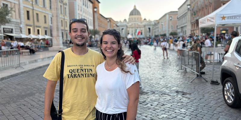 Alejandro y Alba, peregrinos a Roma en el Jubileo de los Jóvenes: un jubileo puede cambiarte la vida