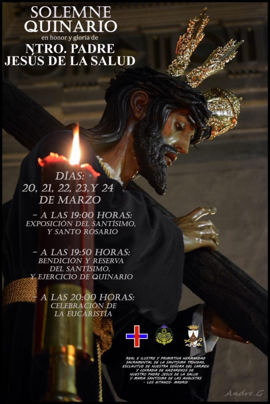 Nuestra Se&ntilde;ora del Carmen y San Luis acoge un quinario en honor de Nuestro Padre Jes&uacute;s de la Salud