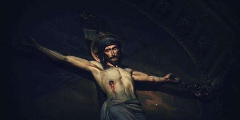 Nuestra Se&ntilde;ora Reina del Cielo recuerda a los Santos Lugares en el Viernes Santo