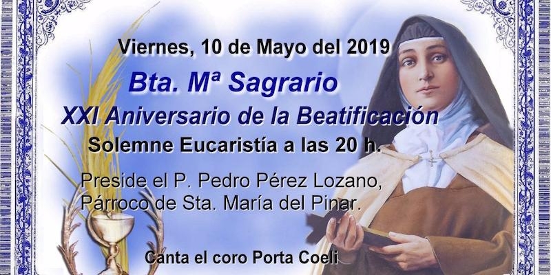 El monasterio Santa Ana y San José acoge una Eucaristía en honor a la beata  María Sagrario de San Luis Gonzaga