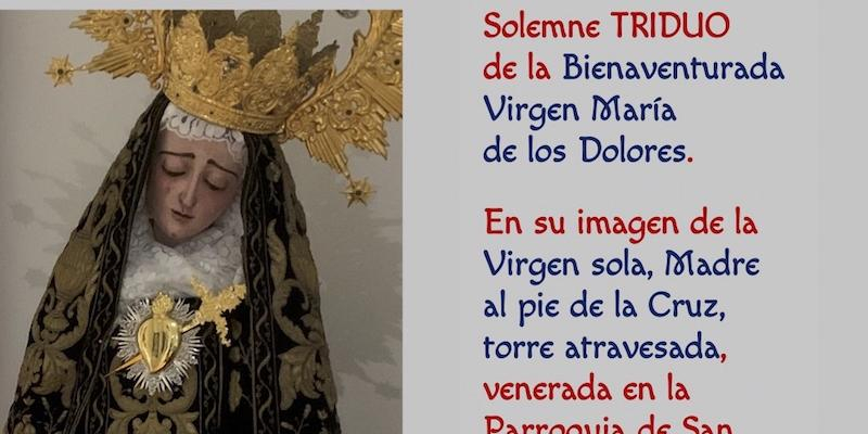 San Sebastián de Atocha programa un triduo en honor a la Virgen de los Dolores