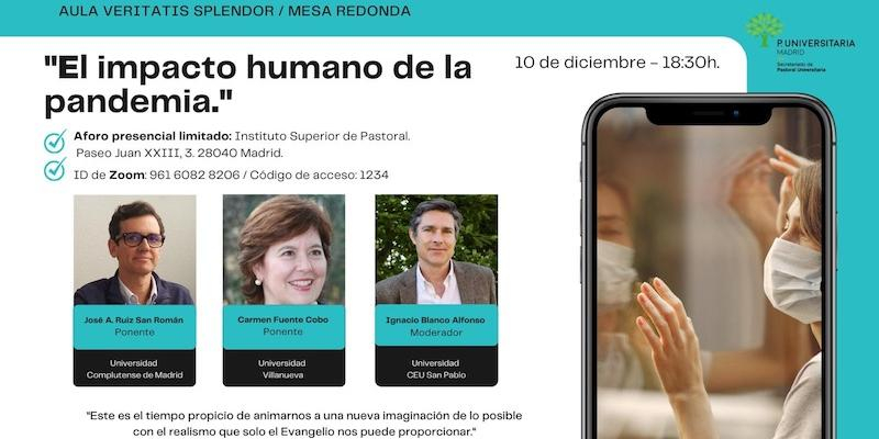 El Aula Veriratis Splendor analiza el impacto humano de la pandemia en su pr&oacute;xima mesa redonda