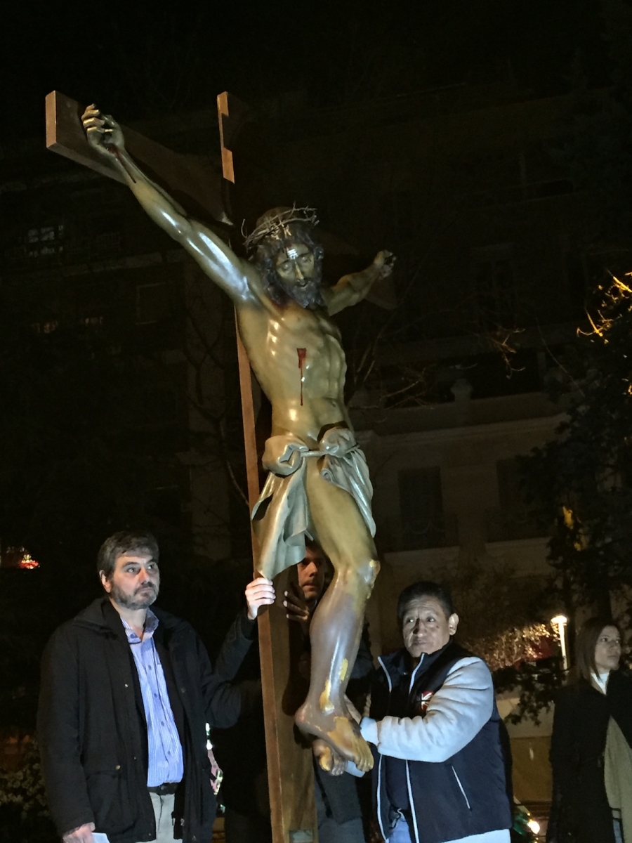 Sagrado Coraz&oacute;n de Jes&uacute;s saca al Cristo de la Misericordia a la plaza de la Prosperidad