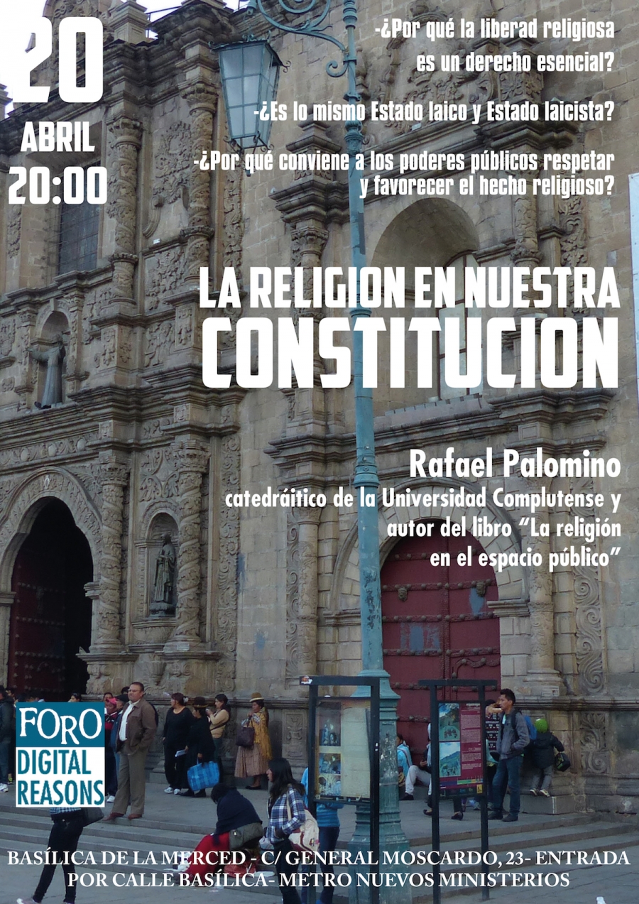 La bas&iacute;lica de la Merced organiza una conferencia sobre la religi&oacute;n en nuestra Constituci&oacute;n