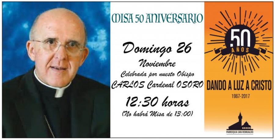 San Romualdo celebra el 50 aniversario de la primera Misa oficiada en el templo