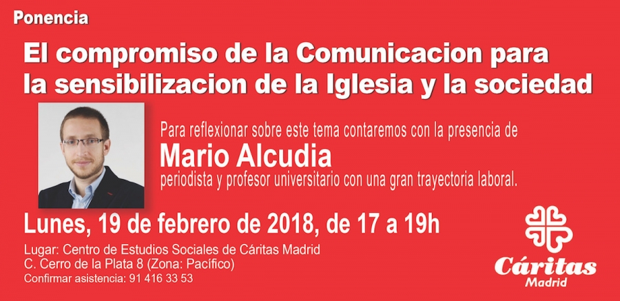 Mario Alcudia imparte una charla sobre &#039;El compromiso de la comunicación para la sensibilización de la Iglesia y la sociedad&#039;