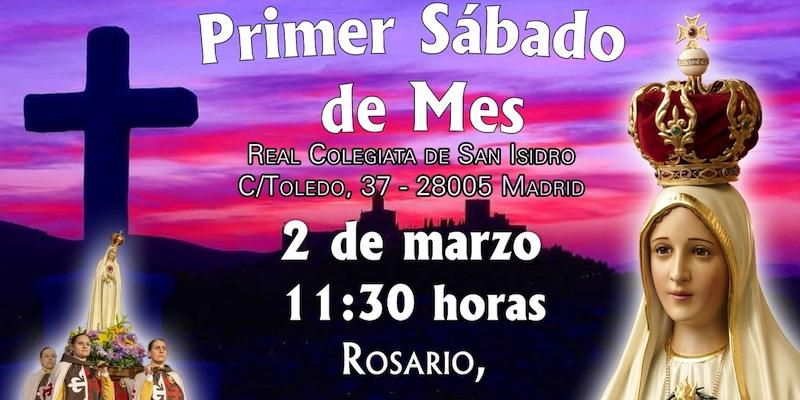 Los Heraldos del Evangelio acompa&ntilde;an en la colegiata la pr&aacute;ctica del primer s&aacute;bado del mes de marzo