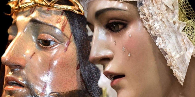 Nuestro Padre Jes&uacute;s Nazareno El Pobre y Mar&iacute;a Sant&iacute;sima del Dulce Nombre en su Soledad recorren el centro de Madrid en el Jueves Santo