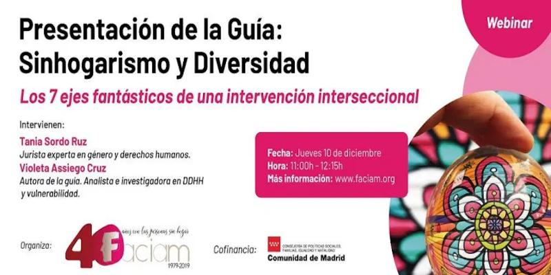 Faciam presenta de manera virtual la gu&iacute;a 'Sinhogarismo y diversidad'
