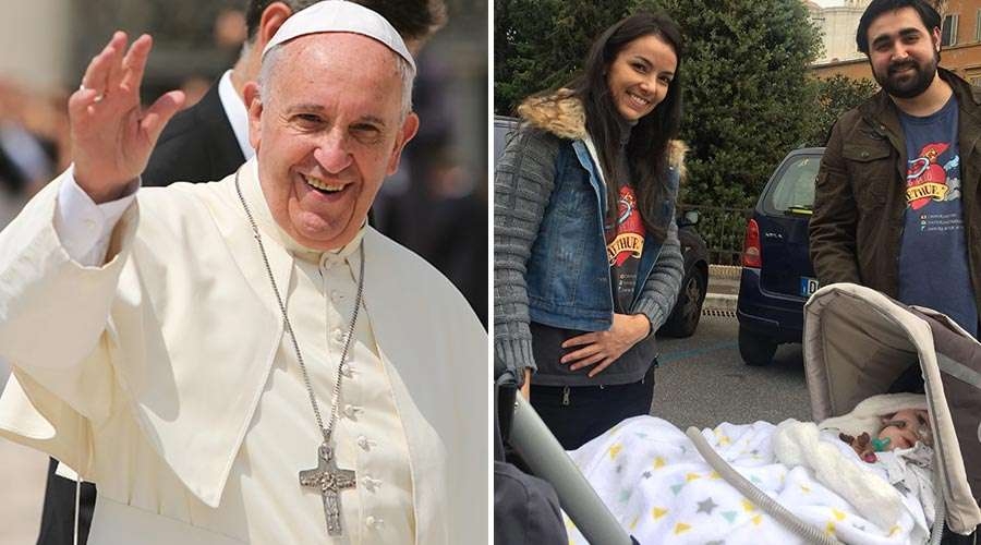 Papa Francisco bendice a niño de 2 años que padece rara enfermedad