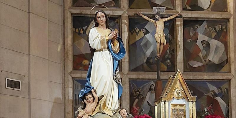 Imagen de la Inmaculada que se venera en la parroquia