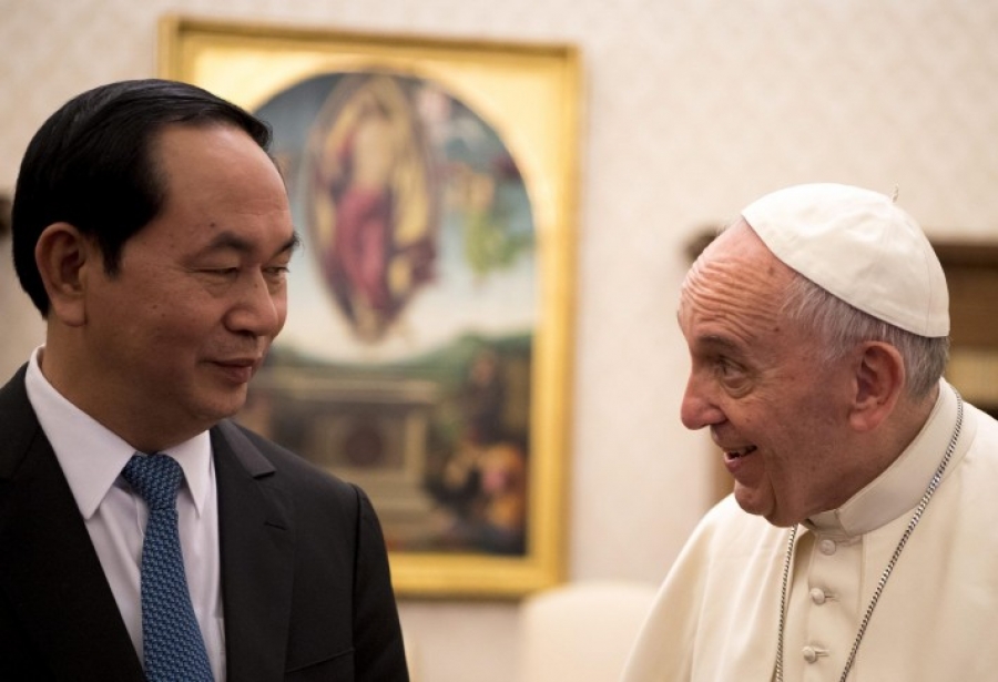 El Papa recibe al presidente de Vietnam