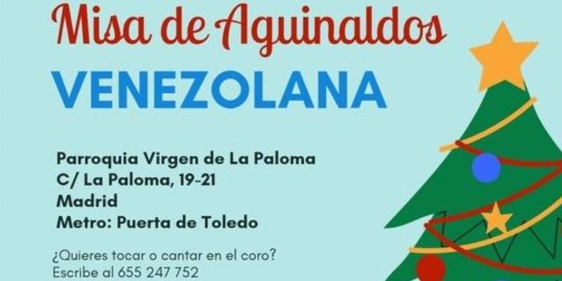 Virgen de la Paloma y San Pedro el Real acoge este domingo una Misa de aguinaldos venezolana