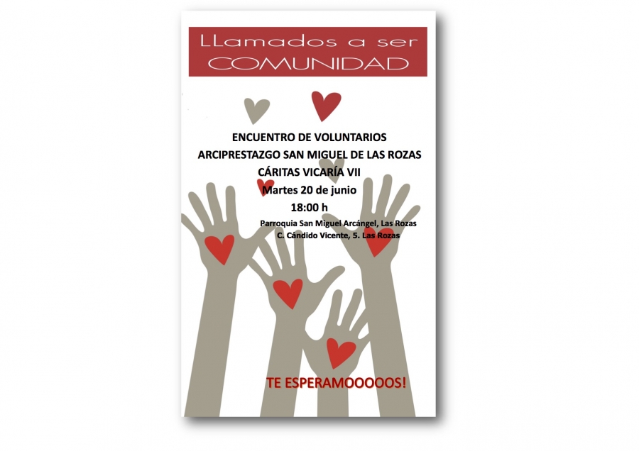 San Miguel Arc&aacute;ngel acoger&aacute; un encuentro de voluntariado en C&aacute;ritas Vicar&iacute;a VII