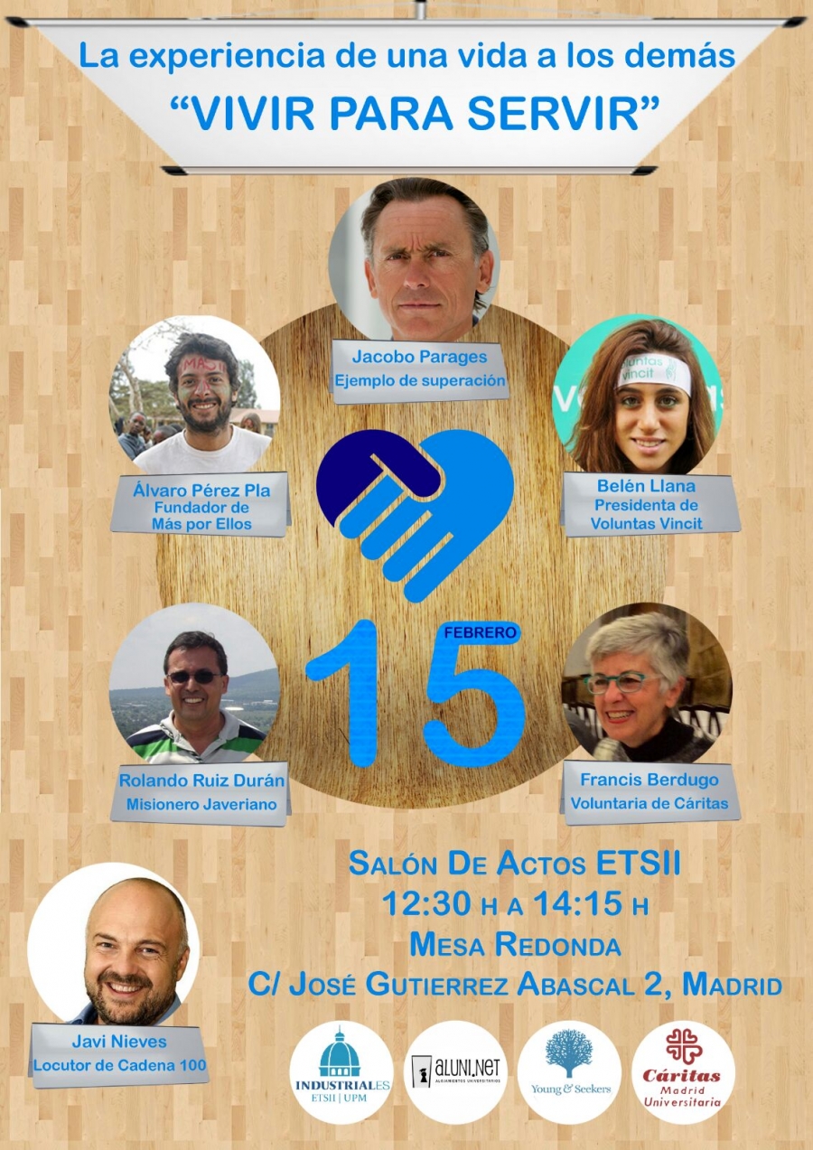 Javi Nieves modera una mesa redonda en la ETSII con el tema &laquo;Vivir para servir&raquo;