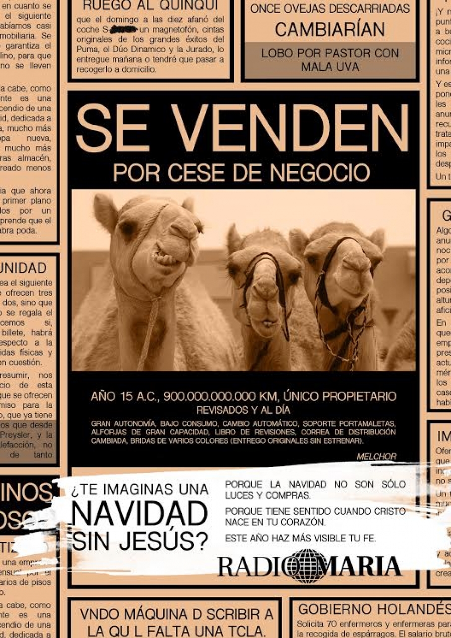 '&iquest;Te imaginas una Navidad sin Jes&uacute;s?', nueva campa&ntilde;a de Radio Mar&iacute;a