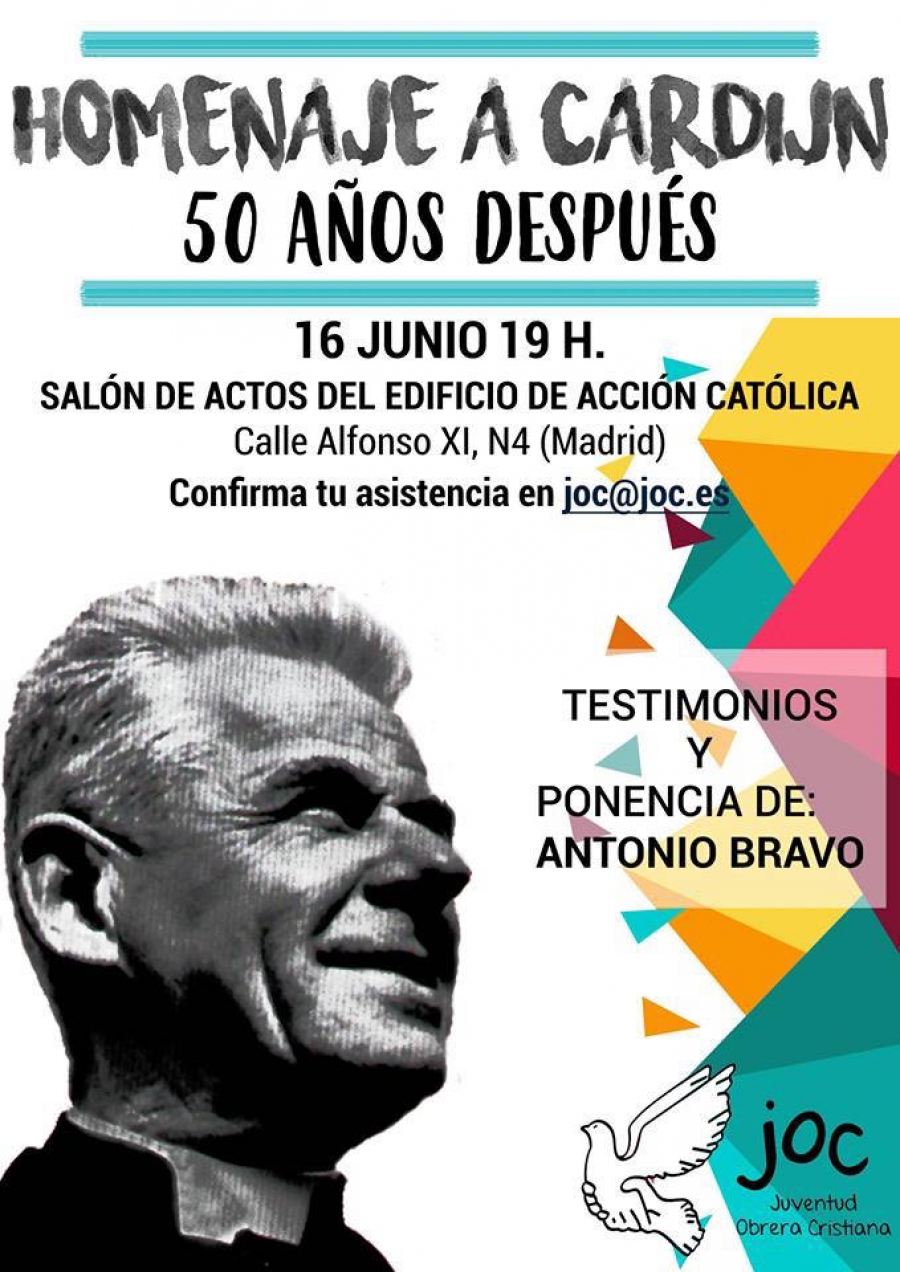 La JOC organiza un homenaje al cardenal Joseph Cardijn a los 50 años de su muerte