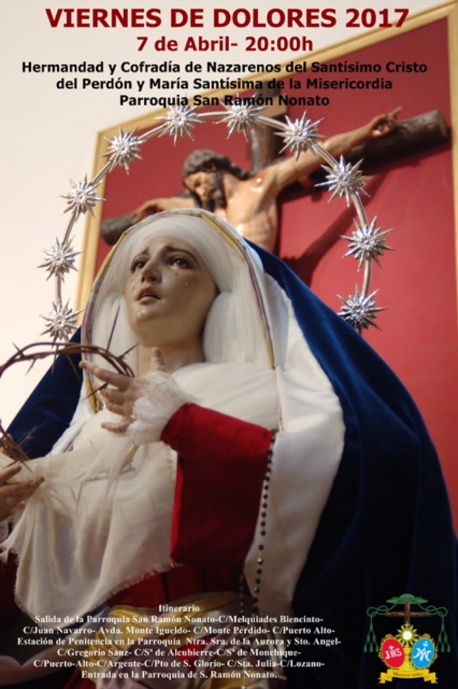 La parroquia de San Ramón Nonato organiza una procesión con el Cristo del Perdón