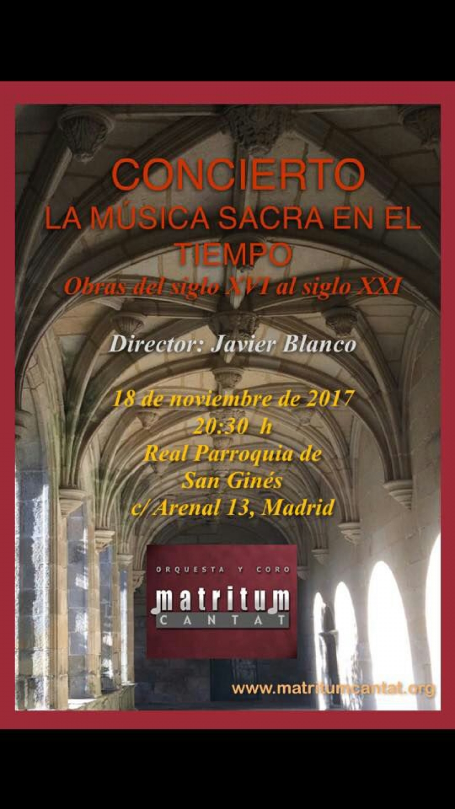 Concierto de m&uacute;sica sacra en San Gin&eacute;s