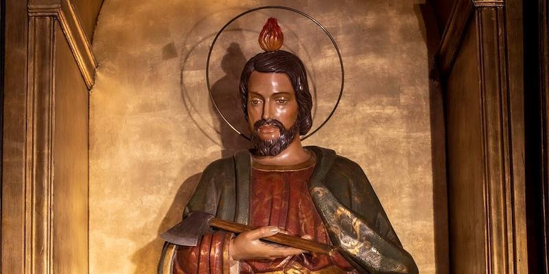 El párroco de santa Cruz, Alberto Andrés afirma que «la gente está muy ilusionada» porque la imagen de San Judas Tadeo sale en procesión, por primera vez, para recorrer las calles de Madrid
