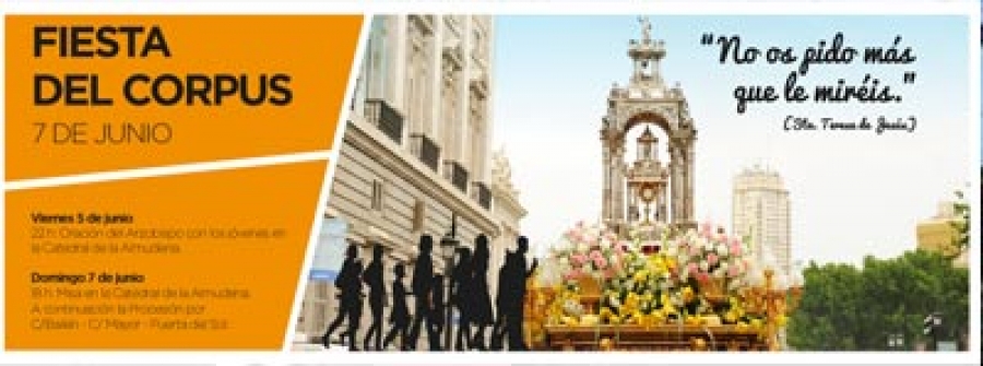 El Arzobispo de Madrid presidirá los actos en la Solemnidad del Corpus Christi
