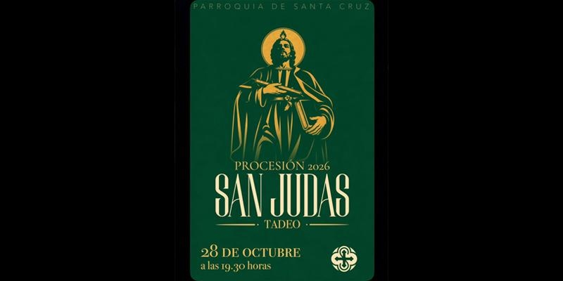 San Judas Tadeo procesiona por las calles aleda&ntilde;as a la parroquia de Santa Cruz en su fiesta