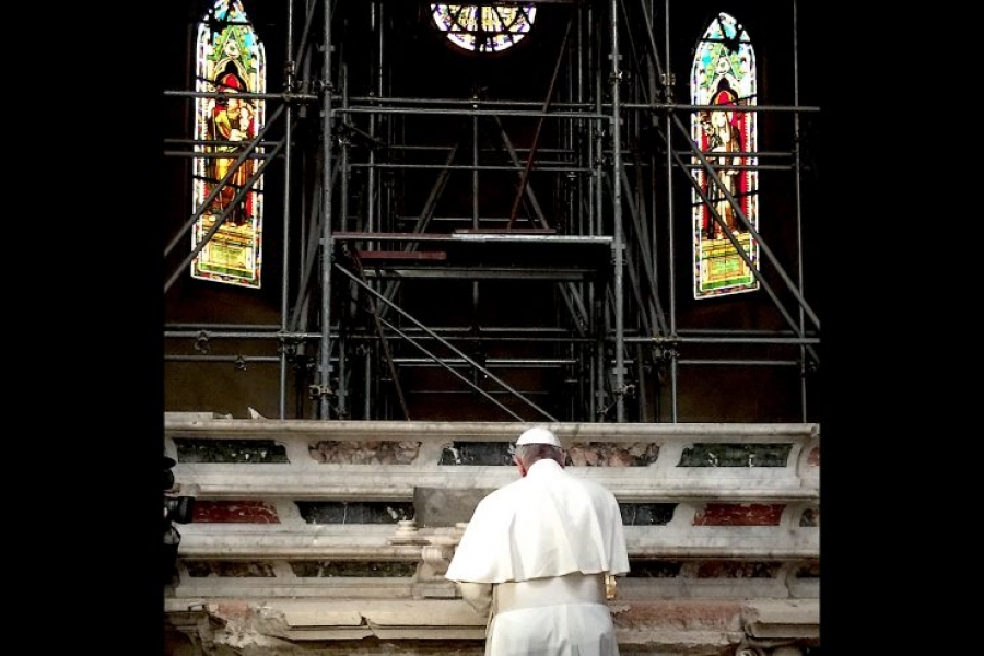 Texto completo de las palabras del papa Francisco a la poblaci&oacute;n de Mirandola, afectada por el terremoto de 2012