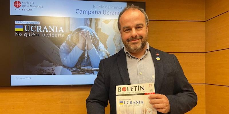 Jos&eacute; Mar&iacute;a Gallardo, director de ACN Espa&ntilde;a, en la presentaci&oacute;n de la campa&ntilde;a