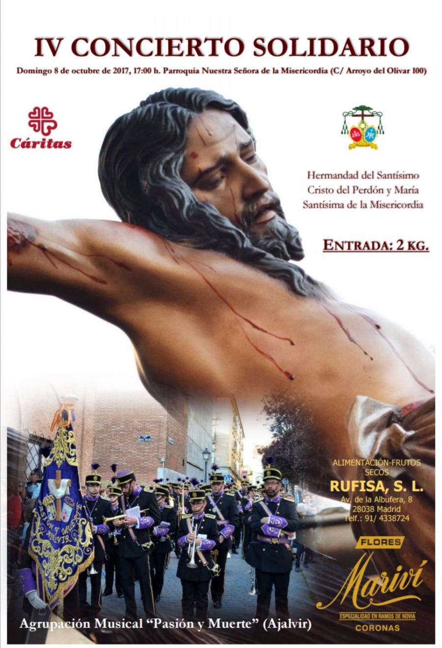 La Hermandad del Perd&oacute;n organiza su IV Concierto solidario a beneficio de C&aacute;ritas