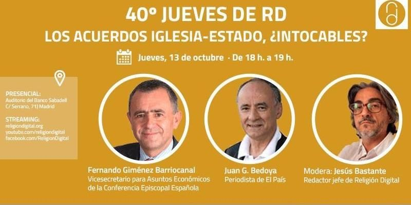Fernando Gim&eacute;nez Barriocanal y Juan Gonz&aacute;lez Bedoya hablan de los acuerdos Iglesia-Estado en el 40&ordm; Jueves de RD