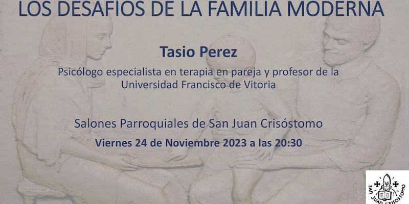 Tasio Pérez habla en San Juan Crisóstomo de los desafíos de la familia moderna