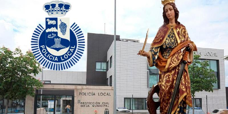 La Policía Local de Majadahonda estrena talla de su patrona, santa Catalina Mártir