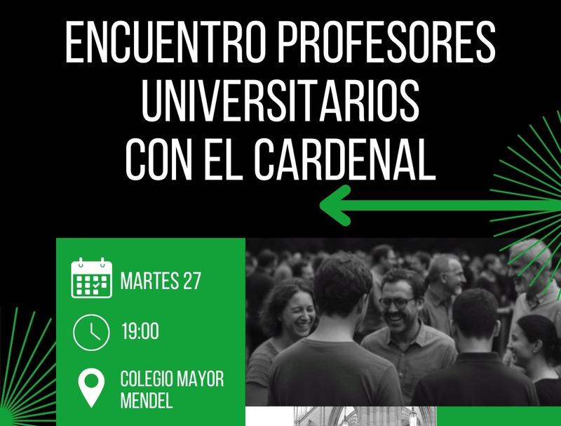 El Colegio Mayor Mendel acoge el encuentro del cardenal José Cobo con profesores universitarios