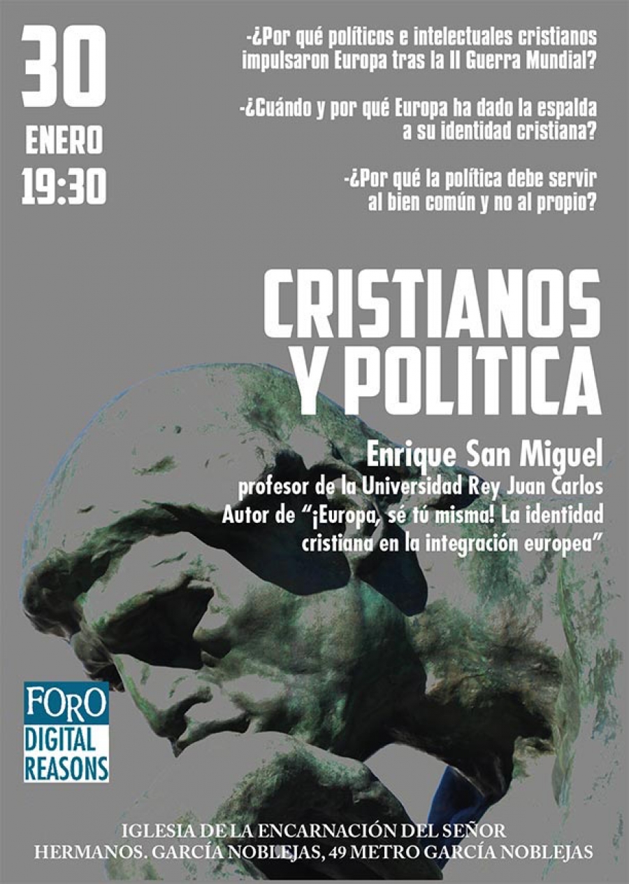 El profesor Enrique San Miguel habla de cristianos y pol&iacute;tica en un ciclo organizado por el Foro Digital Reasons