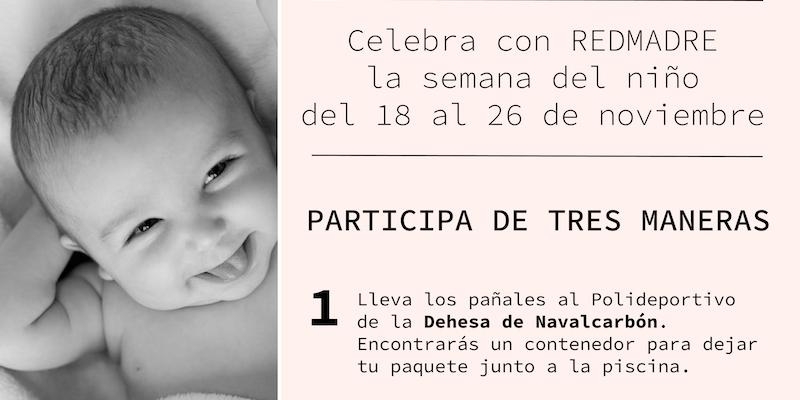 Fundación RedMadre celebra el Día Universal del Niño con una gran recogida de pañales en los municipios madrileños de Las Rozas y Majadahonda