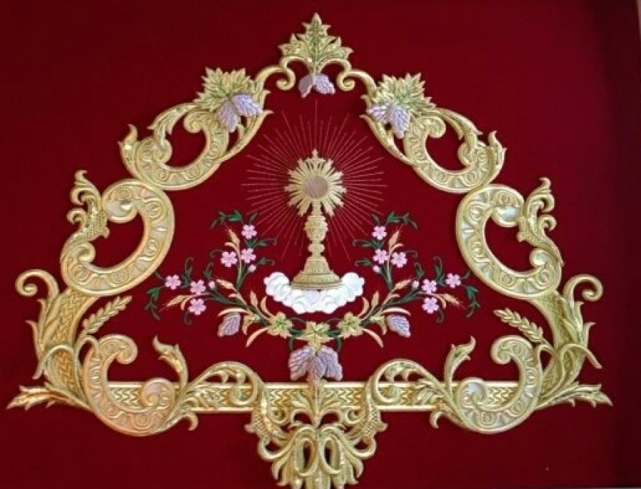 Corpus Chico de la Hermandad de la Borriquita en la parroquia de San Ildefonso