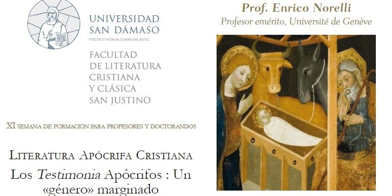 La XI semana de formaci&oacute;n para profesores y doctorandos de San D&aacute;maso se centra en la Literatura Ap&oacute;crifa Cristiana