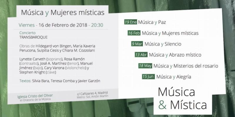 El grupo Transbaroque ofrece en Santo Cristo del Olivar el concierto 'M&uacute;sica y mujeres m&iacute;sticas'