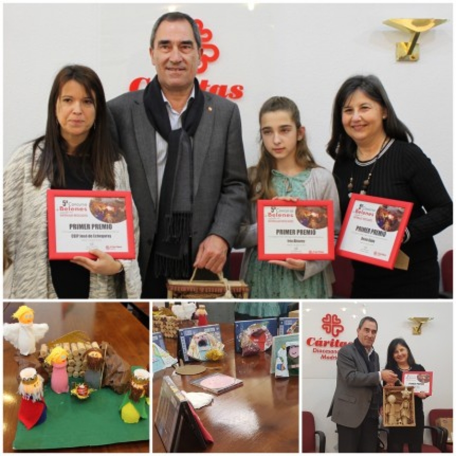 Cáritas Madrid entrega los premios del 5º concurso de Belenes realizados con material reciclado