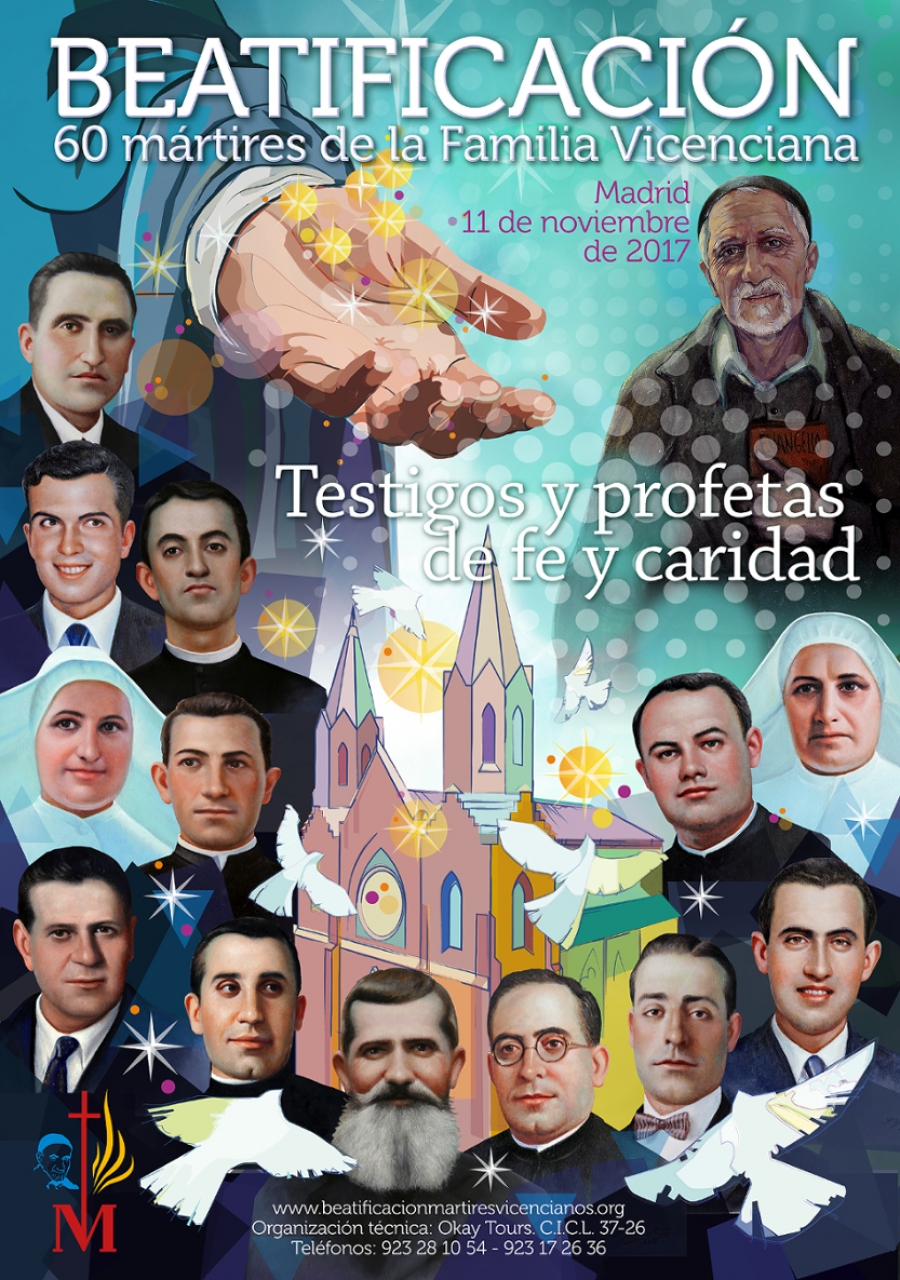 Radio Mar&iacute;a retransmite desde el Palacio de Vistalegre Arena la beatificaci&oacute;n de 60 m&aacute;rtires de la Familia Vicenciana