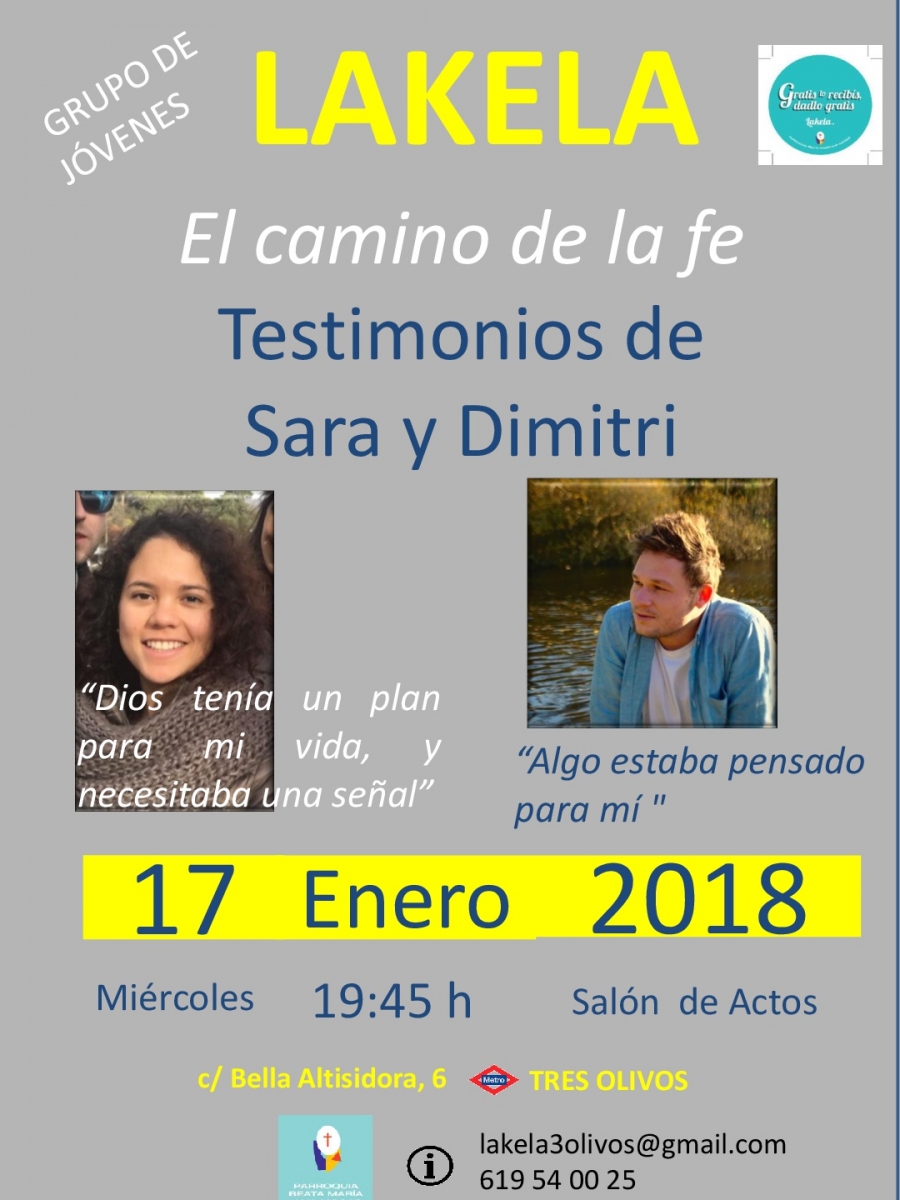 El grupo de j&oacute;venes Lakela de Beata Mar&iacute;a Ana Mogas podr&aacute; escuchar testimonios de fe