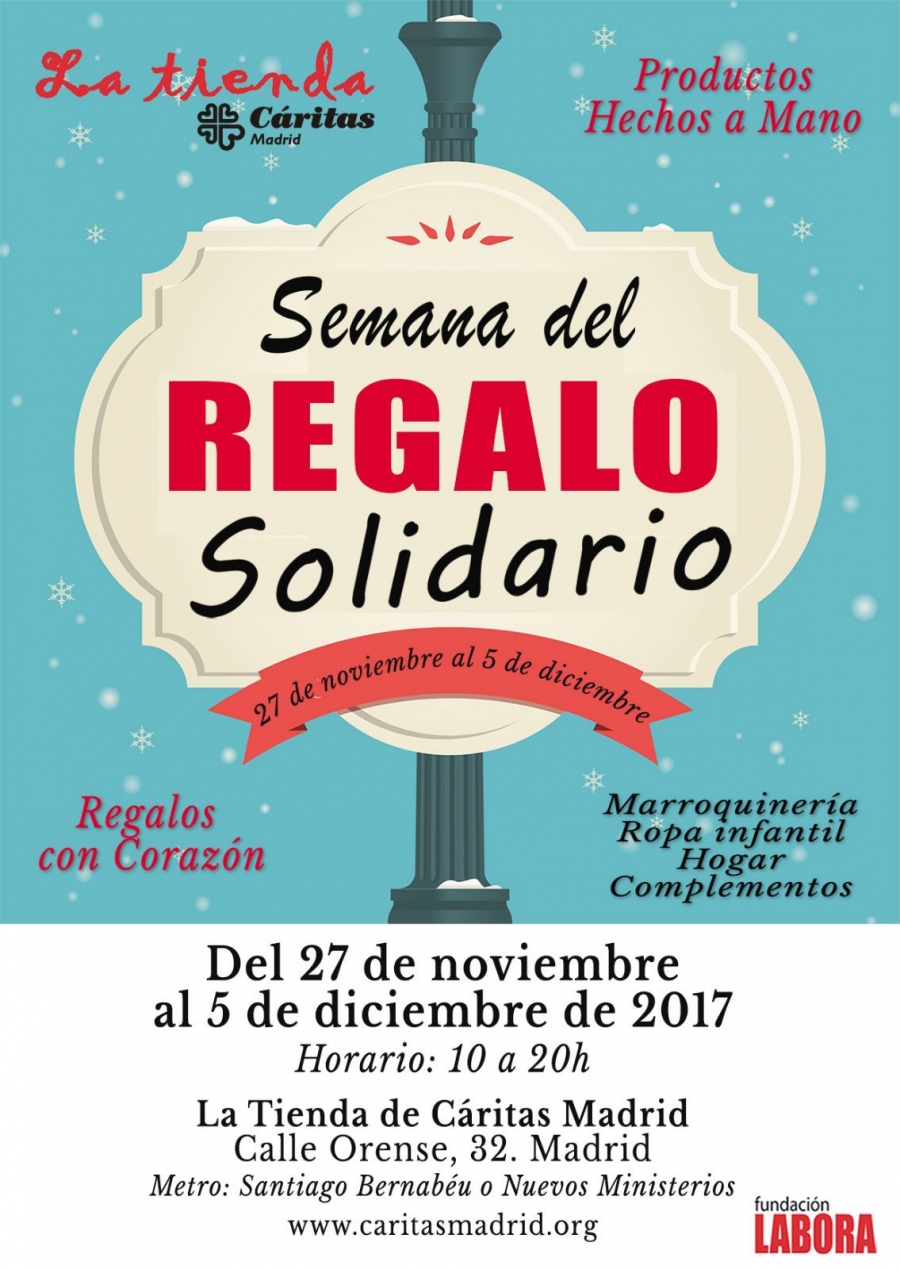 La Tienda de C&aacute;ritas Madrid celebra la Semana del regalo solidario