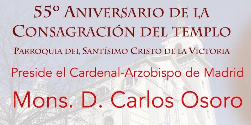 El cardenal preside una solemne Eucaristía en el 55º de la consagración de Santísimo Cristo de la Victoria