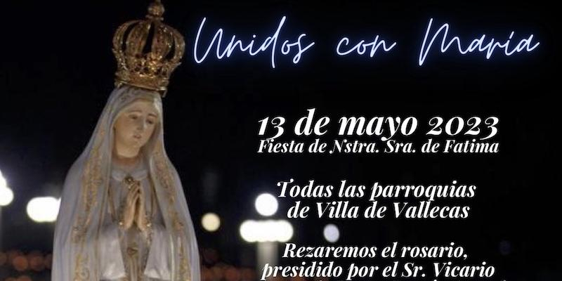El arciprestazgo de Villa de Vallecas honra a Nuestra Señora de Fátima con el rezo del rosario en su festividad
