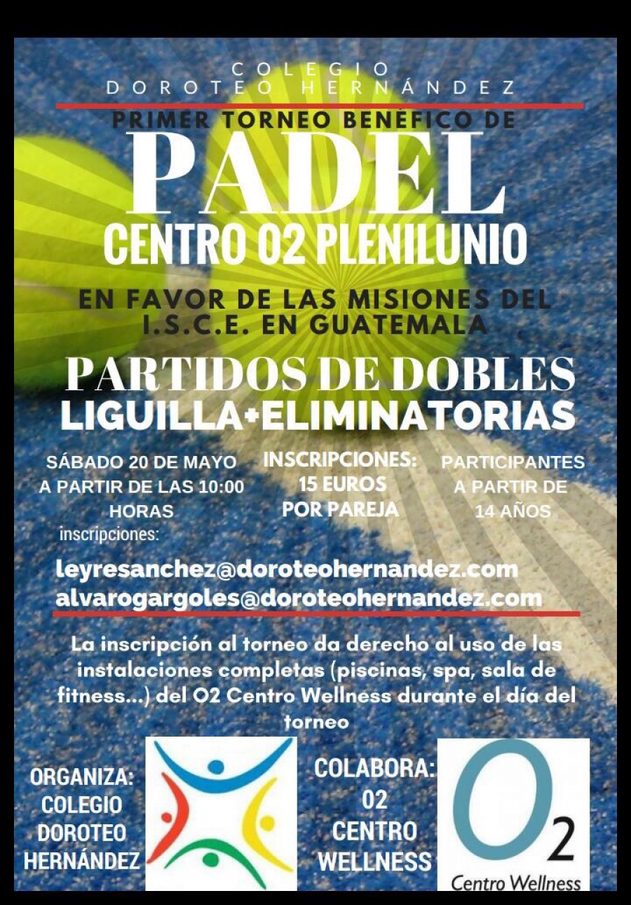 Primer torneo benéfico de Pádel a favor de las misiones del I.S.C.E. en Guatemala
